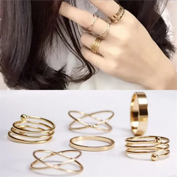 6 Pcs Finger Ring Set Best Selling Valentine’s Day Gift