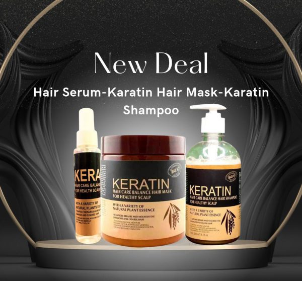 3 In 1 Hair Keratin Shampoo, Mask & Serum Deal