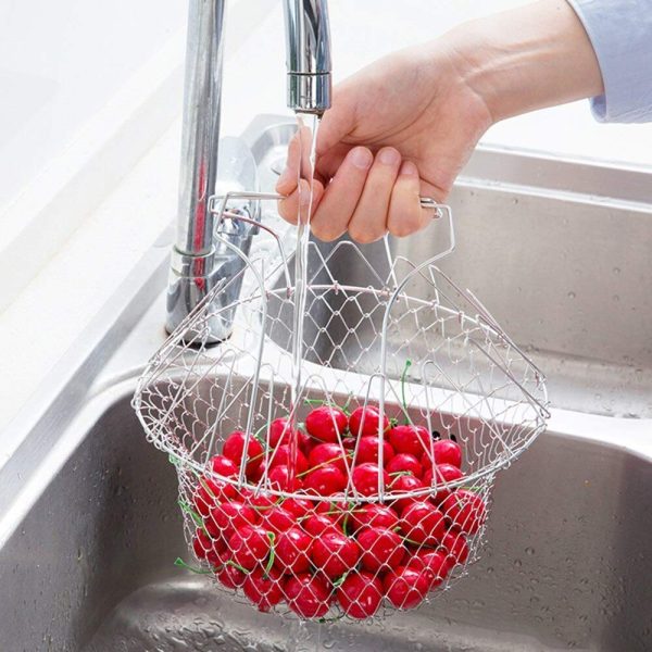 Stainless steel Basket Deep Fryer and strainer