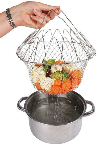 Stainless steel Basket Deep Fryer and strainer