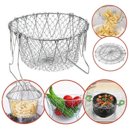 Stainless steel Basket Deep Fryer and strainer