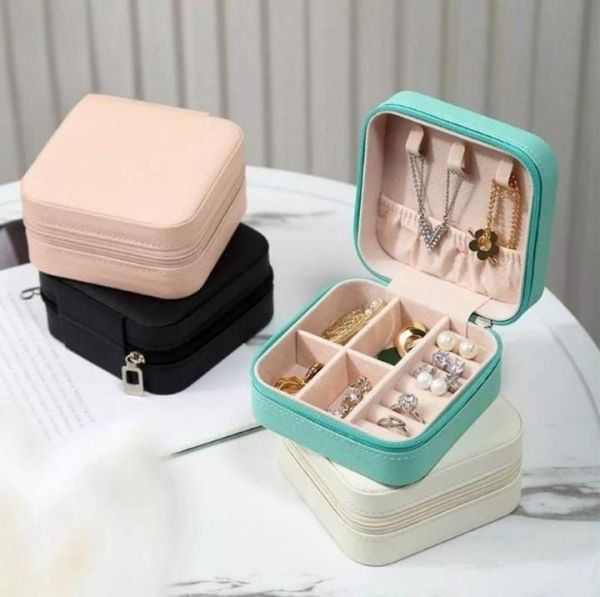 Travel Leather Pocket Jewellery Organizer Box